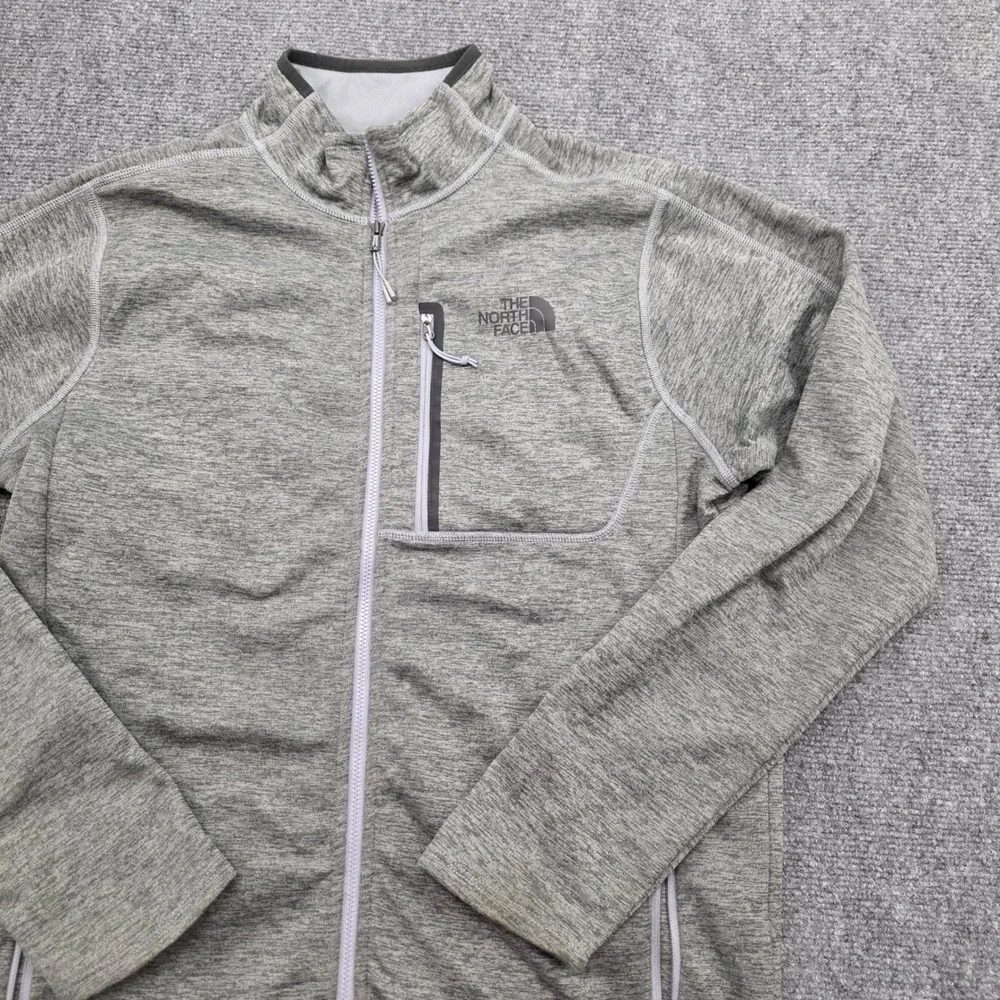 The North Face Mens Gray Borod Full Zip Fleece Jacket NF0A3SO6 Size M